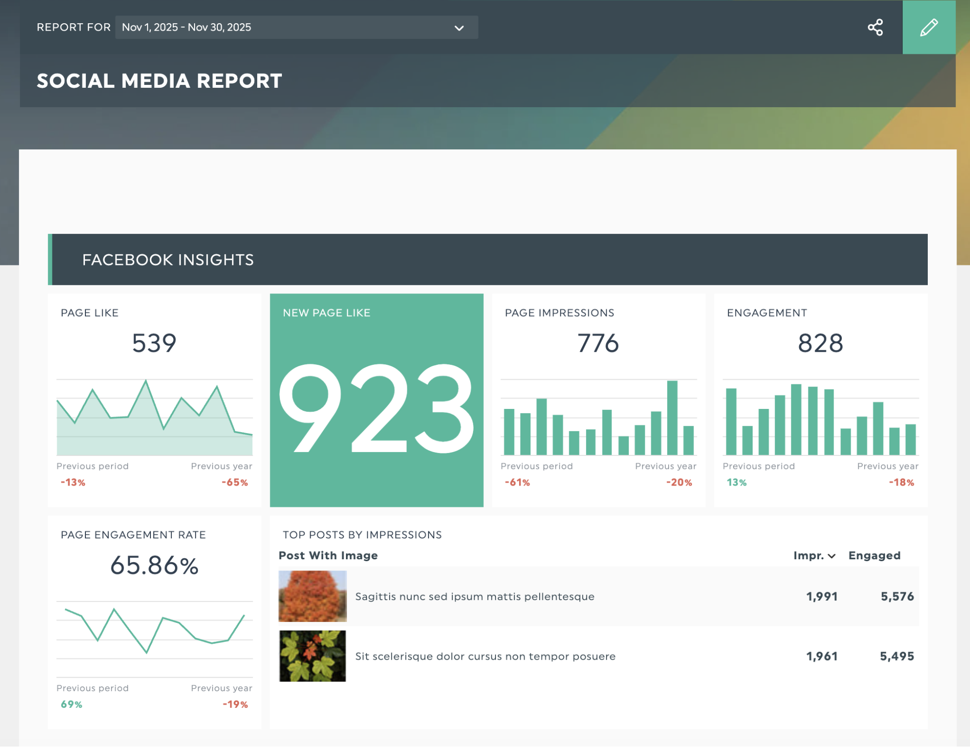 Social-Media-Bericht