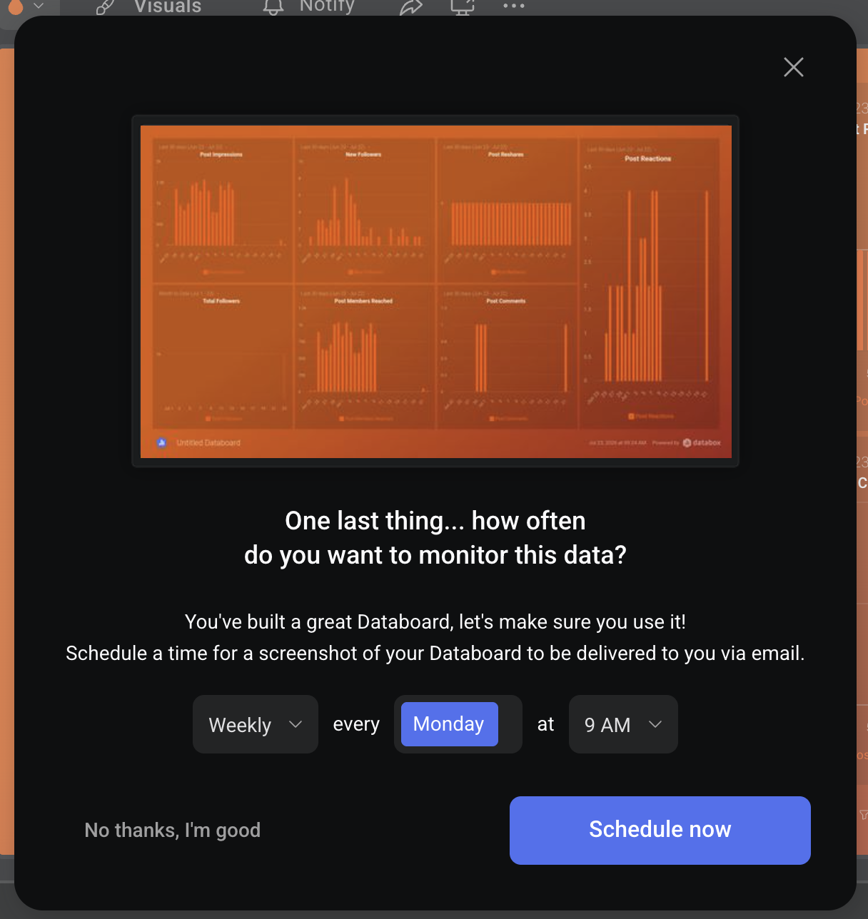 Databox-Terminplanung
