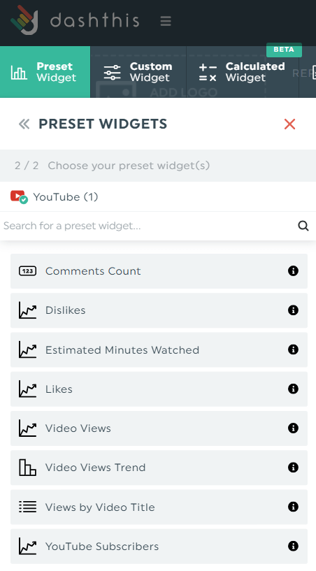 YouTube-Analysetool DashThis